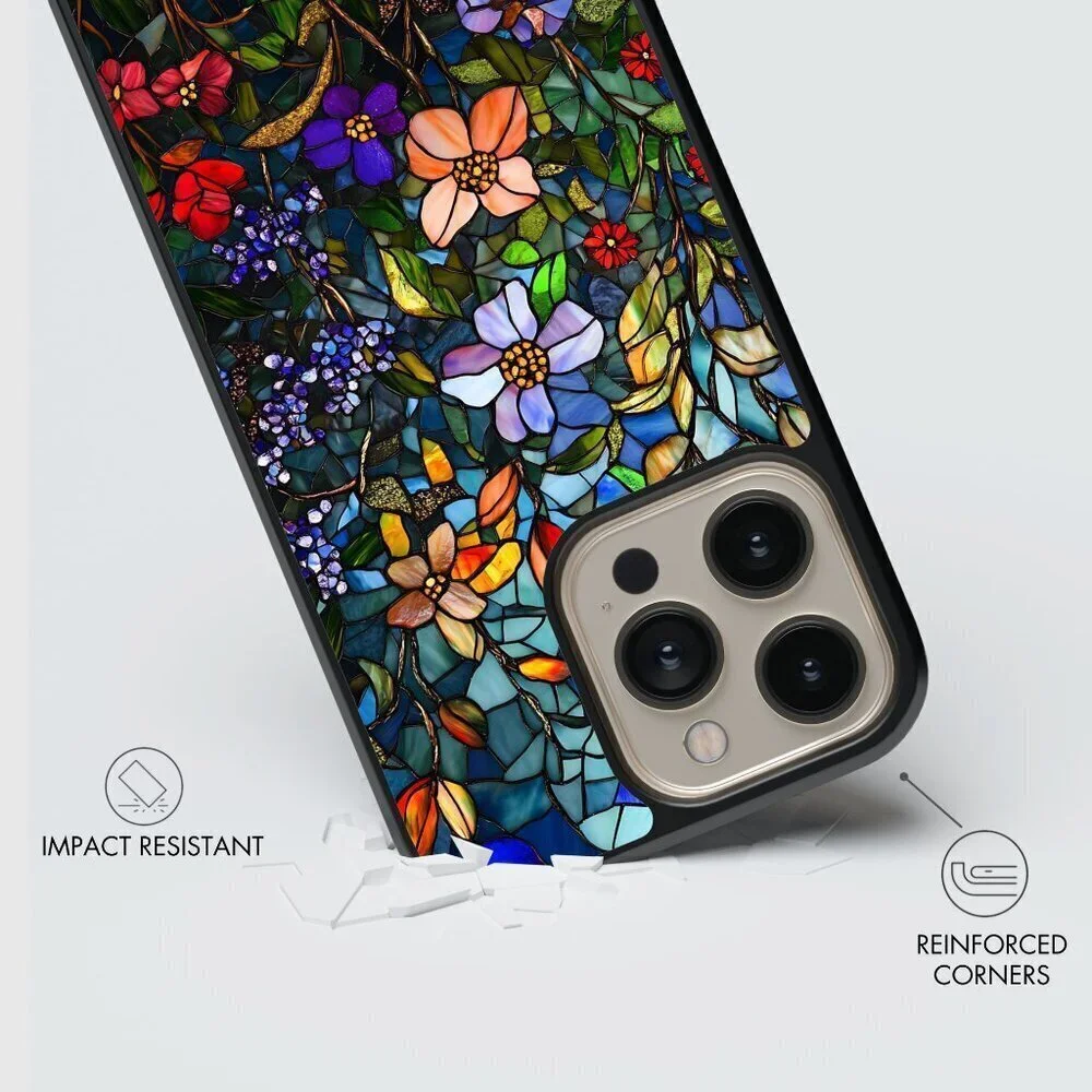 Floral Phone Cover – iPhone 16, 15 Pro, 14, Galaxy S25, S24, S24 Ultra, Pixel 9